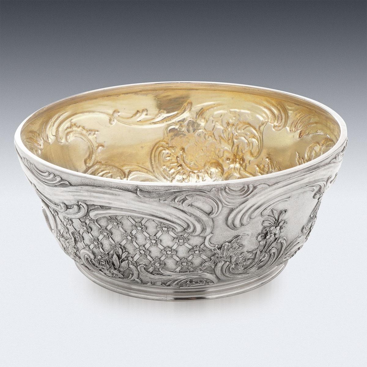 19th Century Imperial Russian Faberge Solid Silver Bowl, Rappoport, c.1894 1