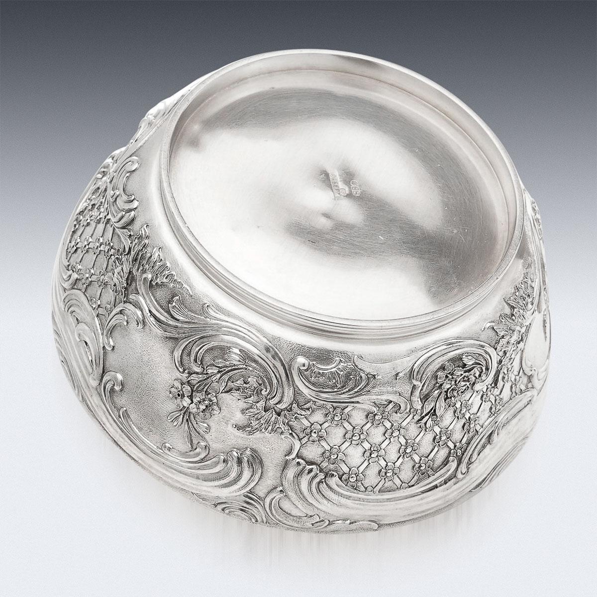 19th Century Imperial Russian Faberge Solid Silver Bowl, Rappoport, c.1894 4