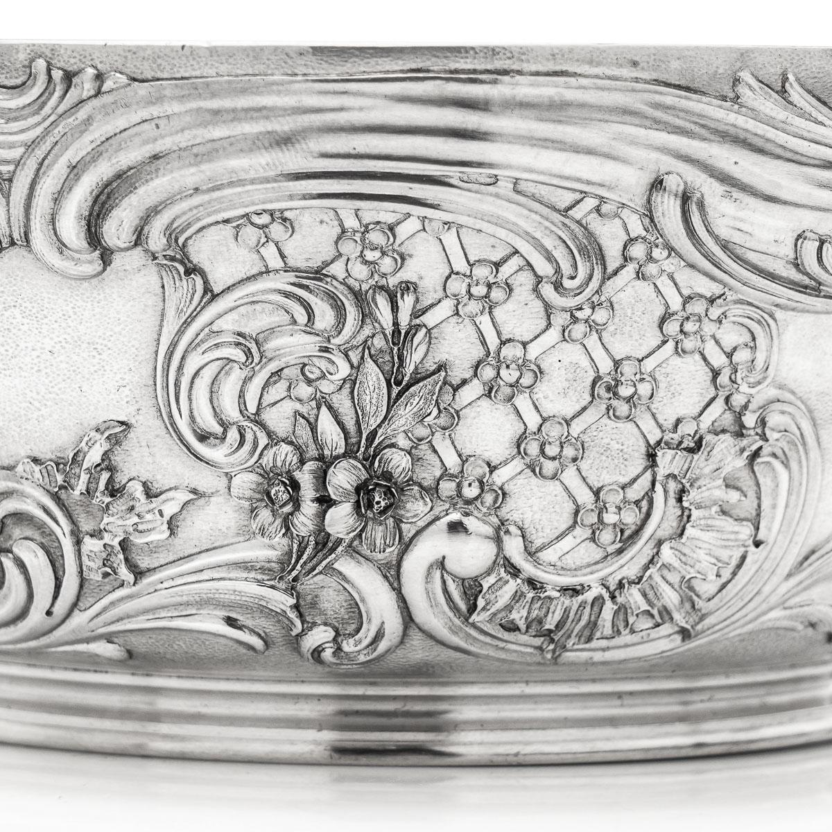 19th Century Imperial Russian Faberge Solid Silver Bowl, Rappoport, c.1894 5