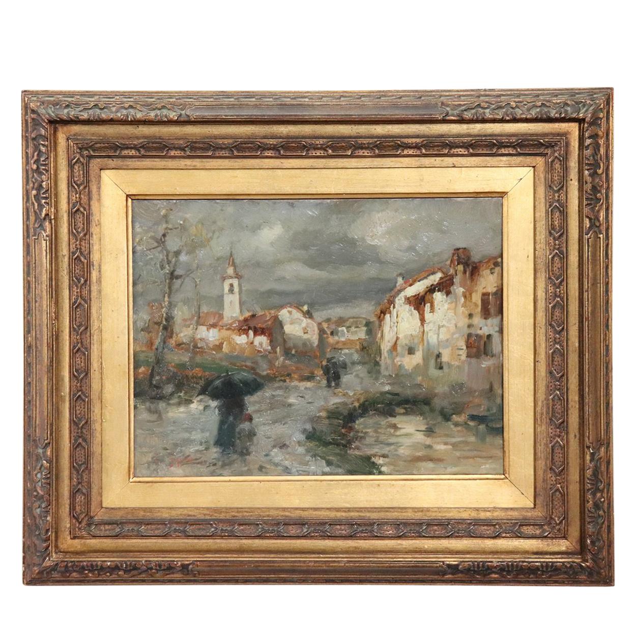 Peinture à l'huile d'un artiste italien