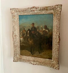 19th Century Impressionist Oil Painting, Original Frame, Eugene Delacroix, 1830s