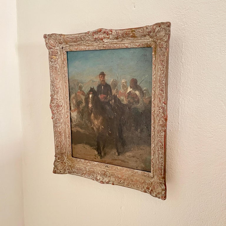 19th Century Impressionist Oil Painting, Original Frame, Eugene