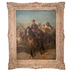 Impressionistisches Ölgemälde des 19. Jahrhunderts, Originalrahmen, Eugene Delacroix, 1830er Jahre