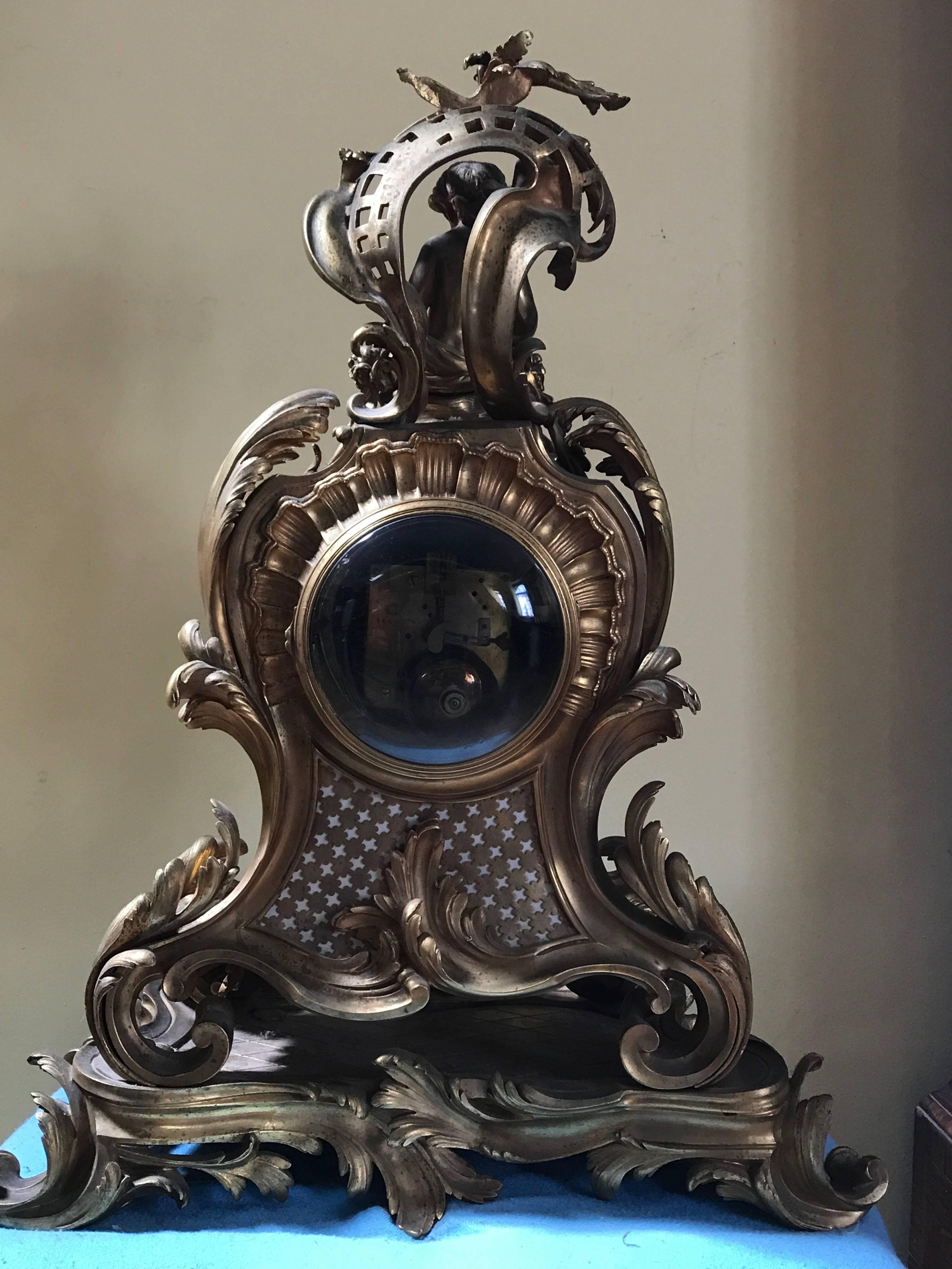 19th Century Impressive Ormolu French Mantle Clock For Sale 1