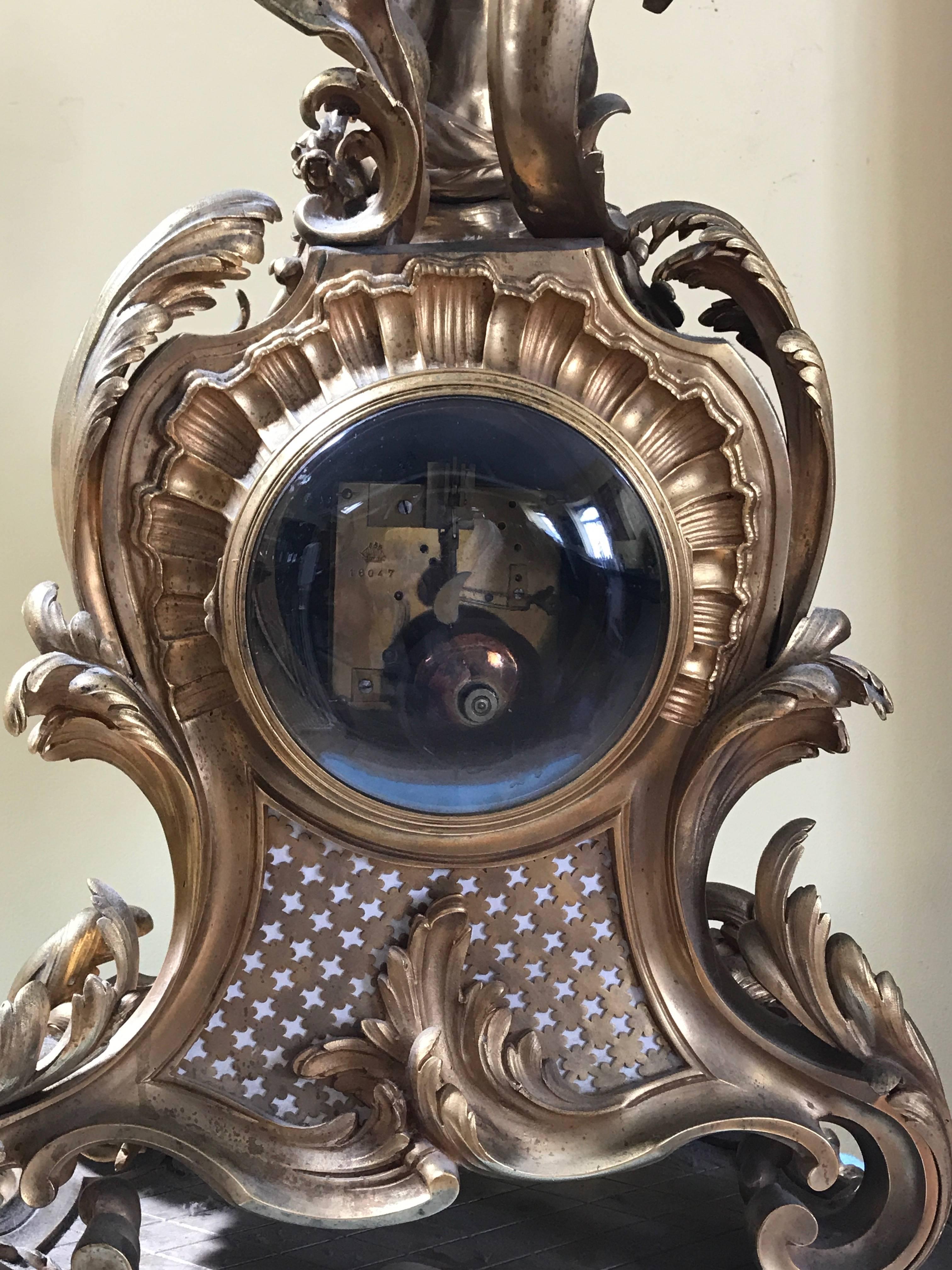 19th Century Impressive Ormolu French Mantle Clock For Sale 2