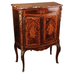 Antique 19th Century in the Style of the Louis XV Napoleon III Inlaid Cabinet