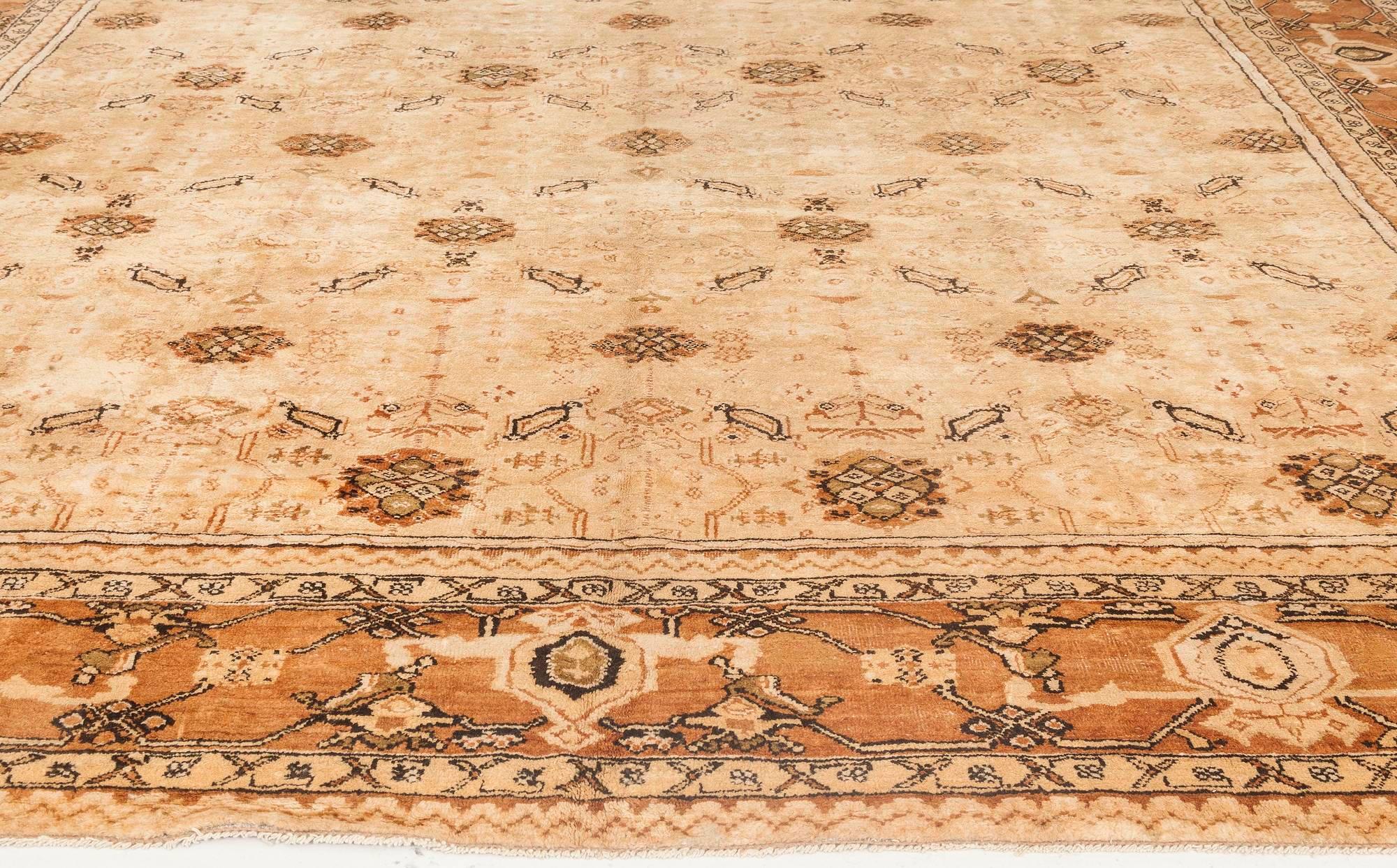 19th Century Indian Agra Rug Size Adjusted For Sale 1