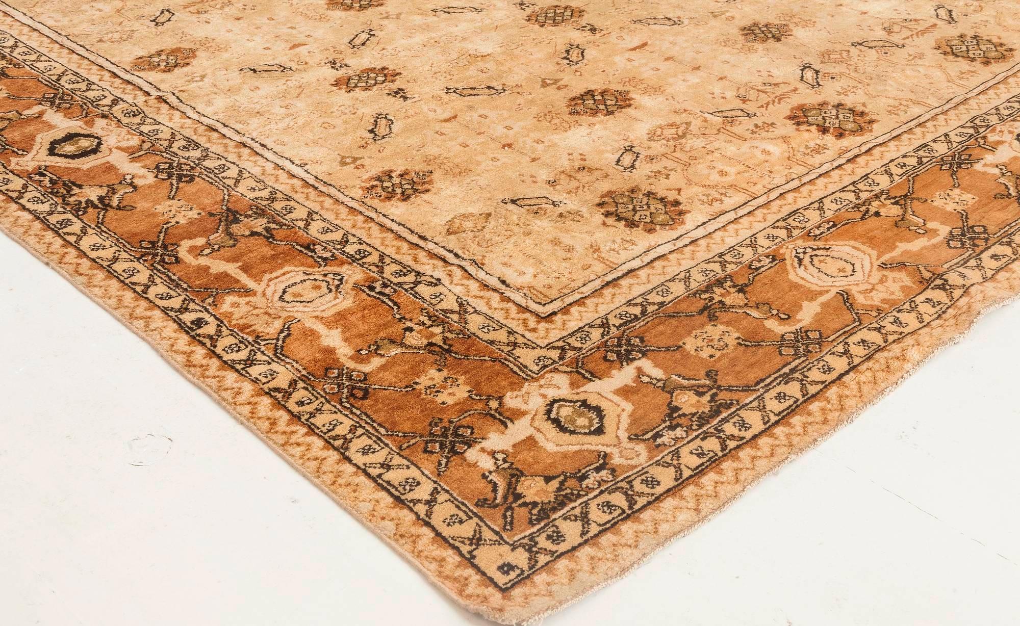 19th Century Indian Agra Rug Size Adjusted For Sale 3