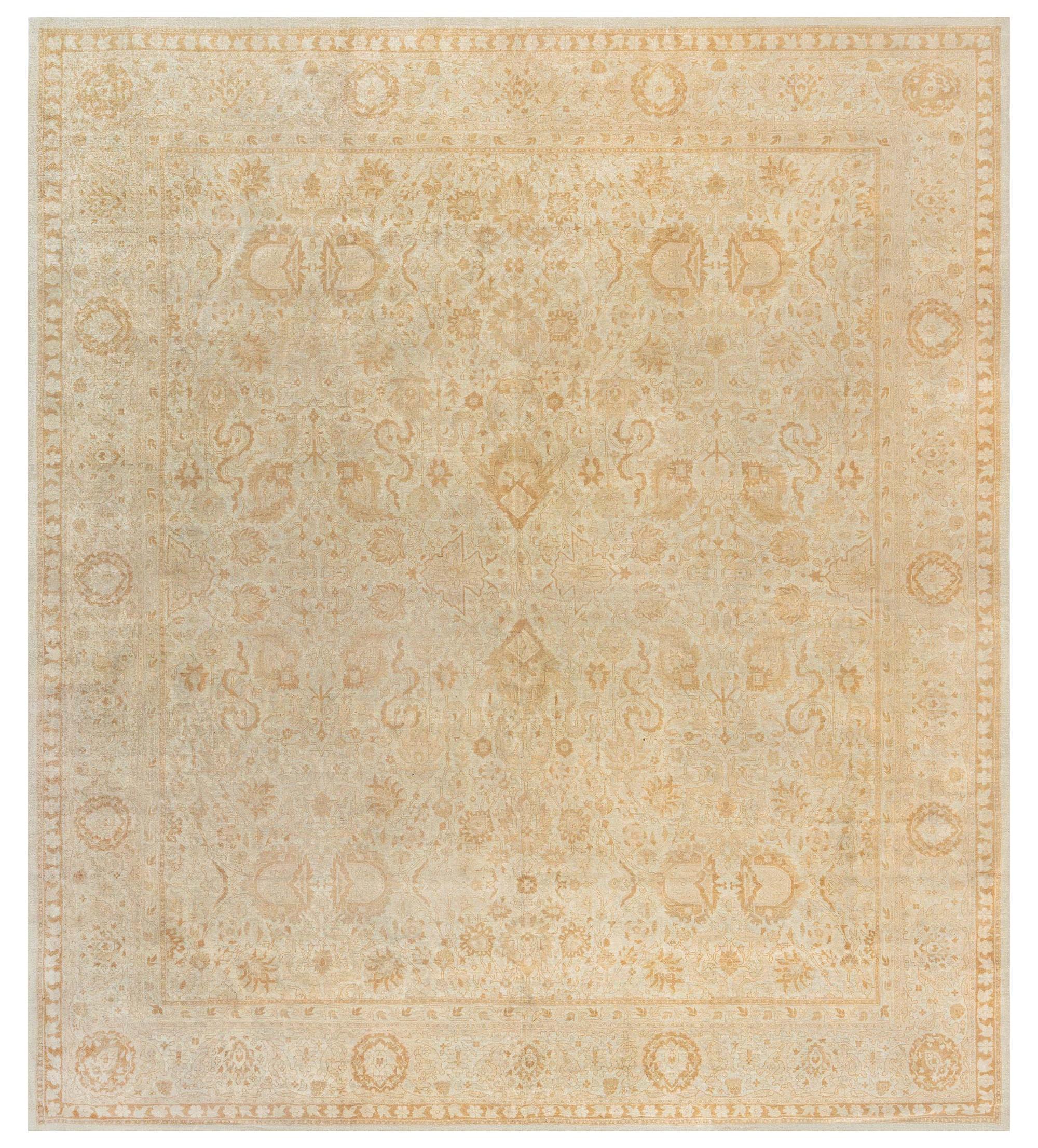 19th Century Indian Amritsar Handwoven Wool Rug For Sale