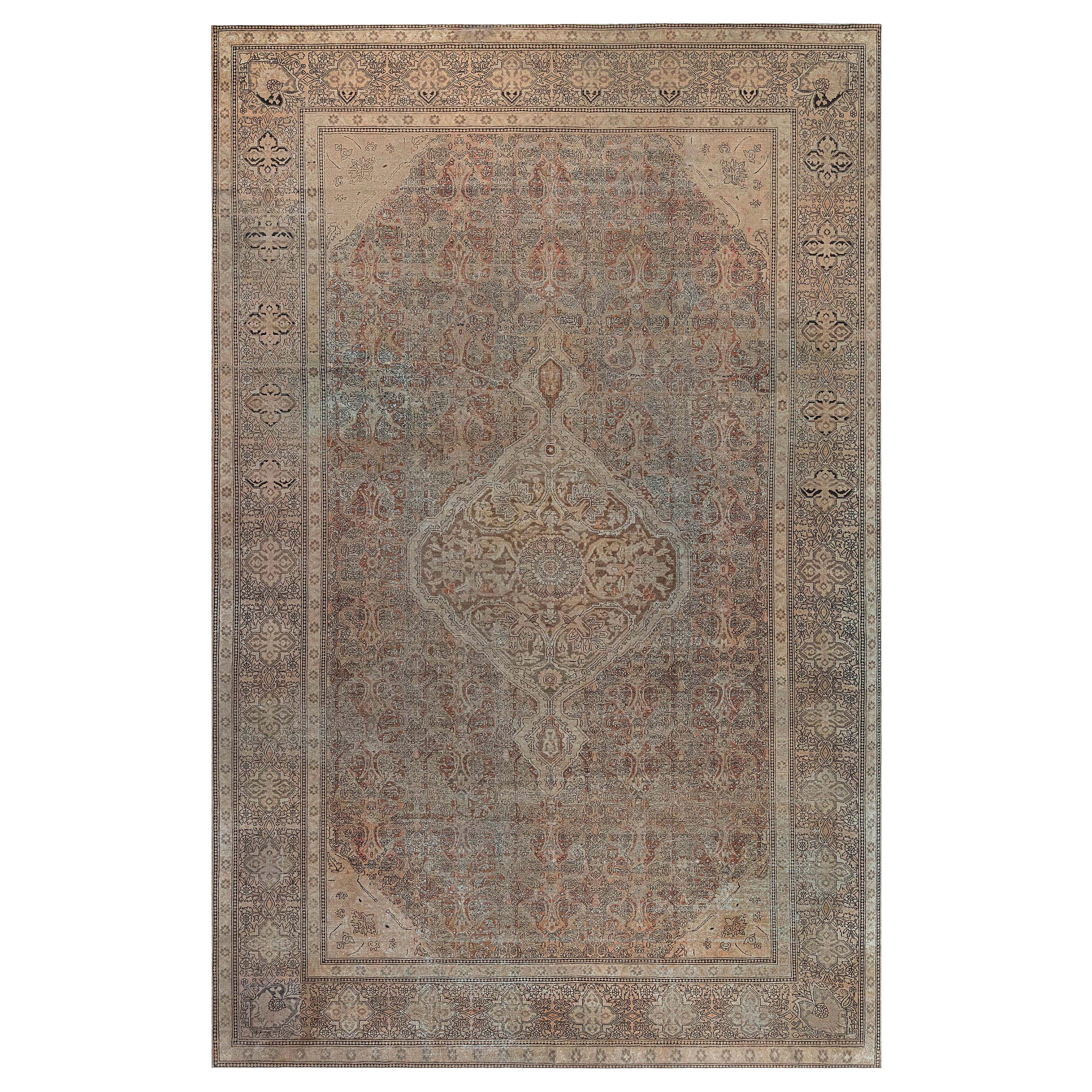 Authentic 19th Century Indian Amritsar Handmade Wool Rug For Sale