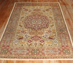 Zabihi Collection 19th Century Indian Agra Animal Motif Rug