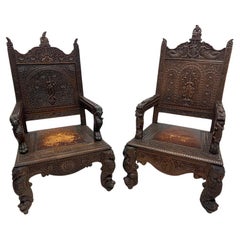 Antique 19th Century Indian armchairs