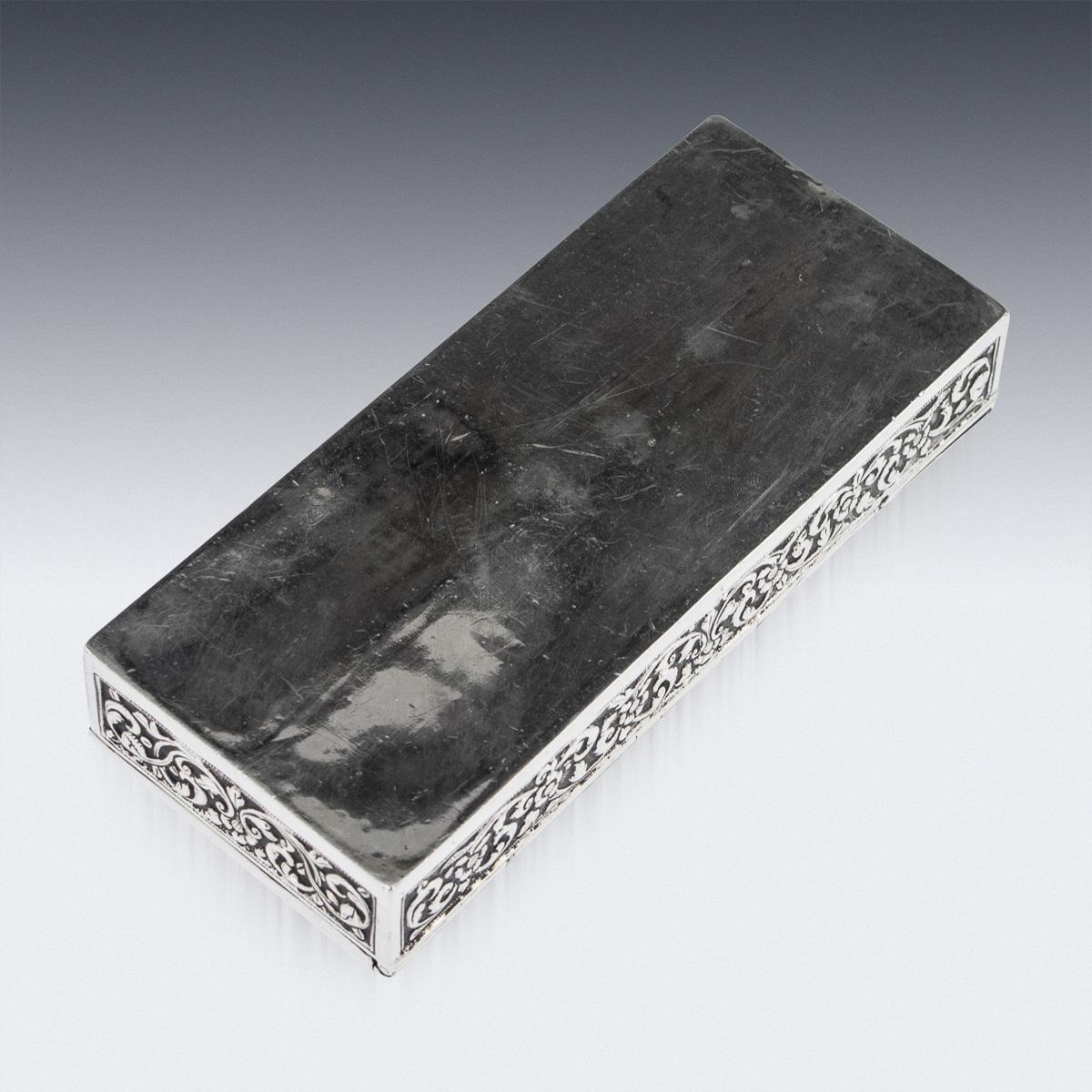 19th Century Indian Colonial Cutch Solid Silver Stamp Box, circa 1890 6