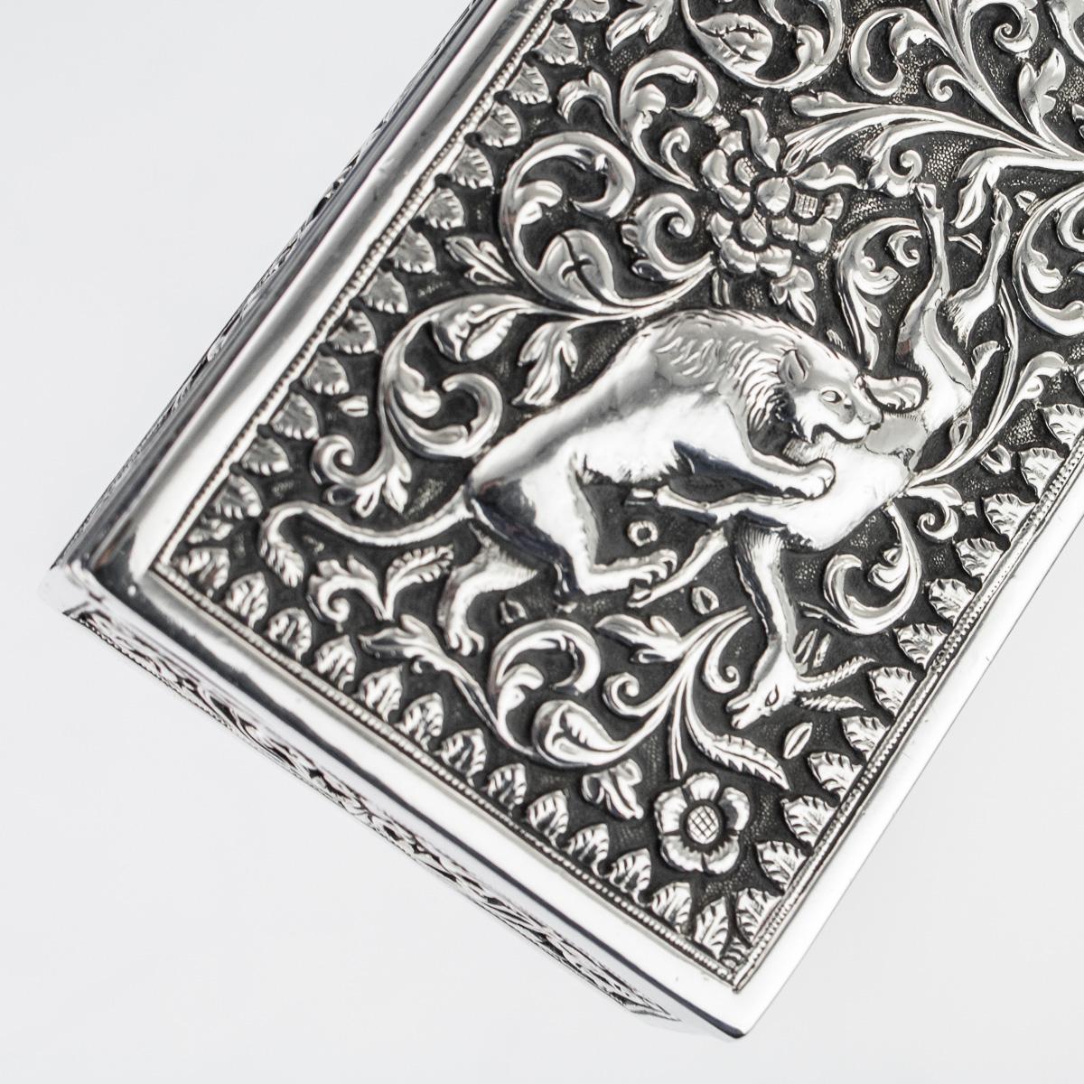 19th Century Indian Colonial Cutch Solid Silver Stamp Box, circa 1890 7