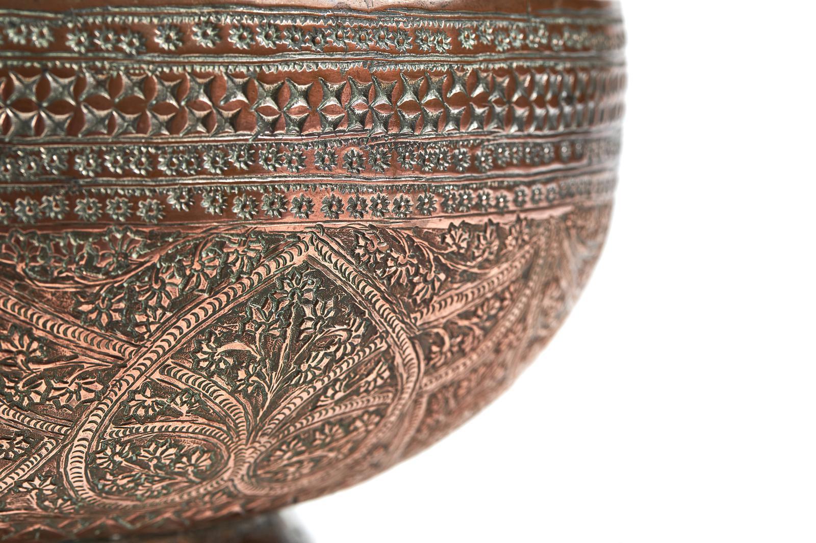 19th Century Indian Copper Bowl For Sale 2