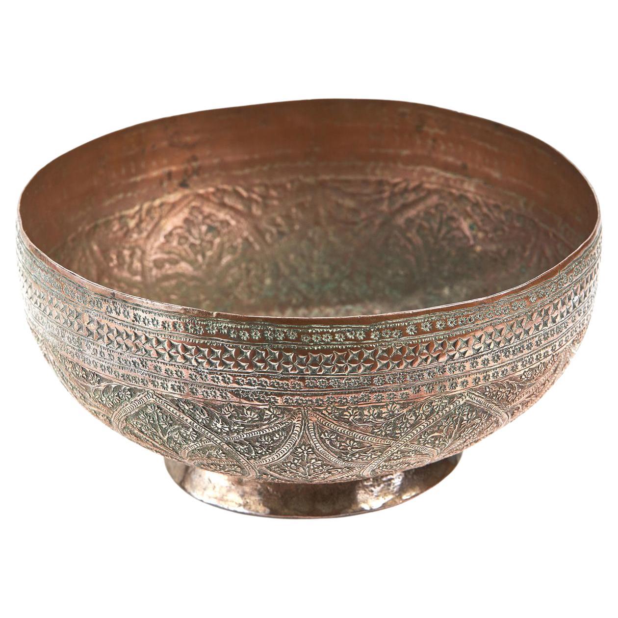 19th Century Indian Copper Bowl