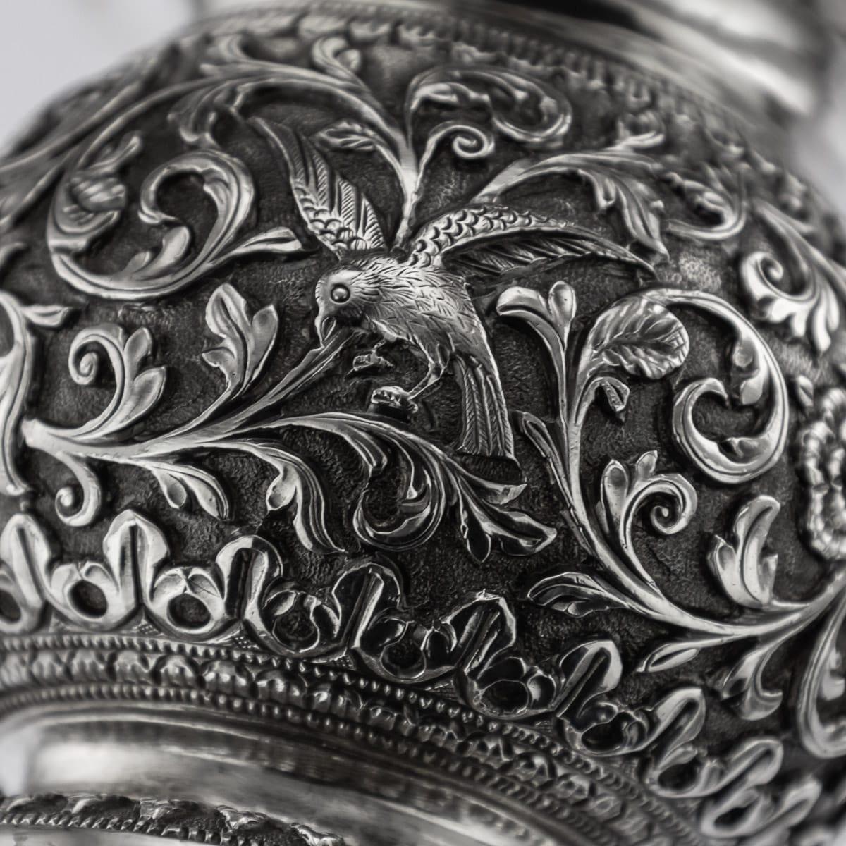 19th Century Indian Cutch Solid Silver Condiment Set, Oomersi Mawji, circa 1890 15