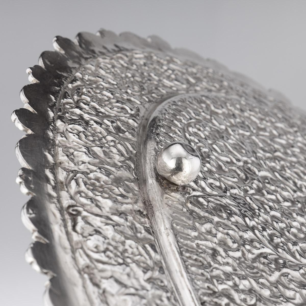 19th Century Indian Cutch Solid Silver Salver Tray, Oomersi Mawji, c.1880 11