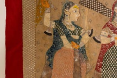 19th Century Indian Hand-Painted Wall Hanging
