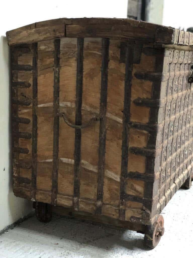 Asian 19th Century Indian Hardwood Travel Box For Sale
