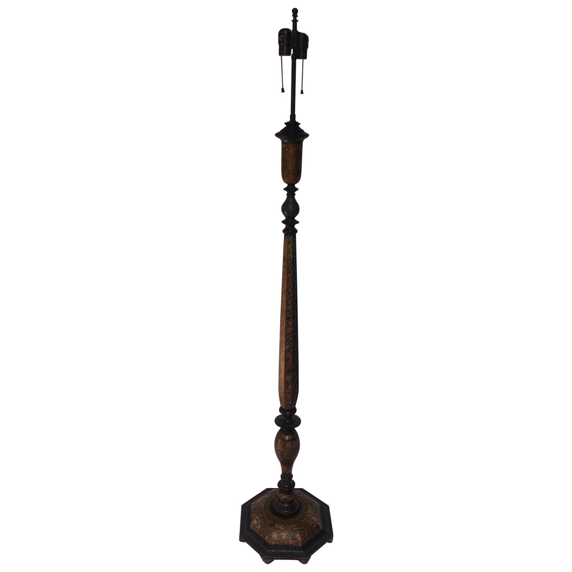 19th Century Indian Kashmir Floor Lamp