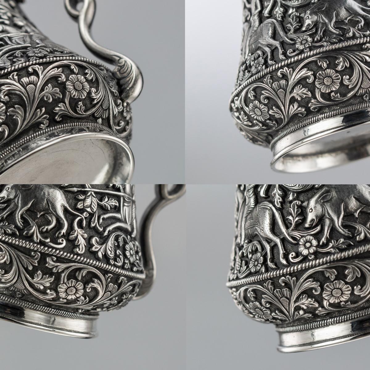 19th Century Indian Kutch Exceptional Solid Silver Hand Crafted Cup, circa 1870 9