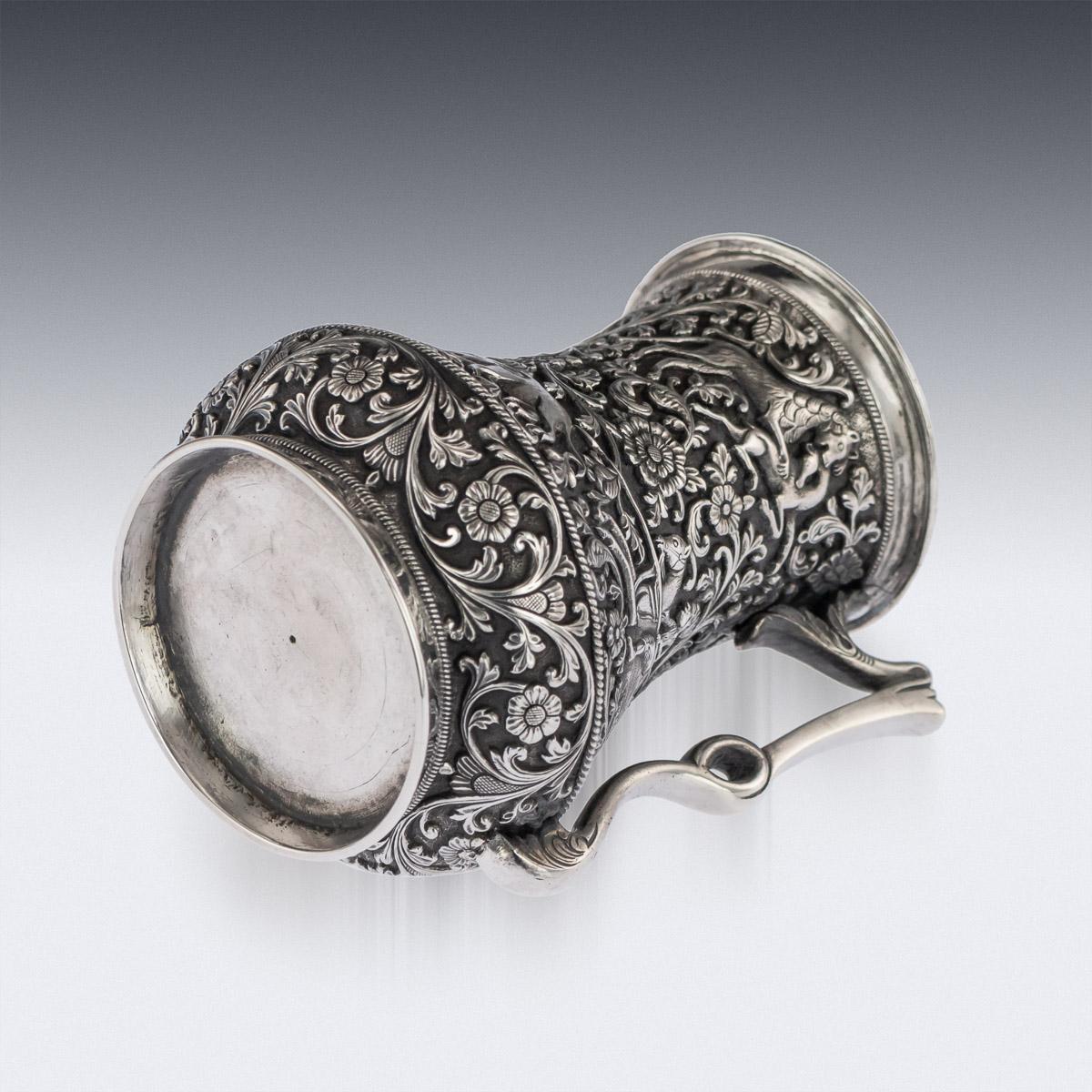 19th Century Indian Kutch Exceptional Solid Silver Hand Crafted Cup, circa 1870 2