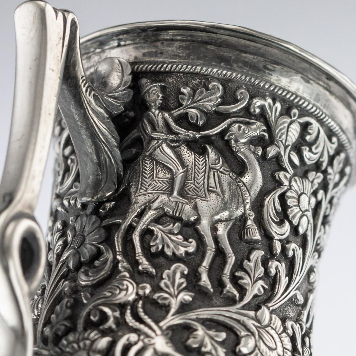 19th Century Indian Kutch Exceptional Solid Silver Hand Crafted Cup, circa 1870 4