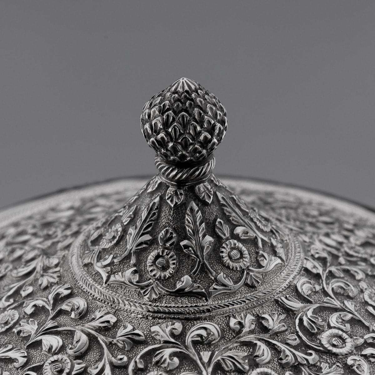 19th Century Indian Kutch Solid Silver Lidded Goblet, c.1880 For Sale 6
