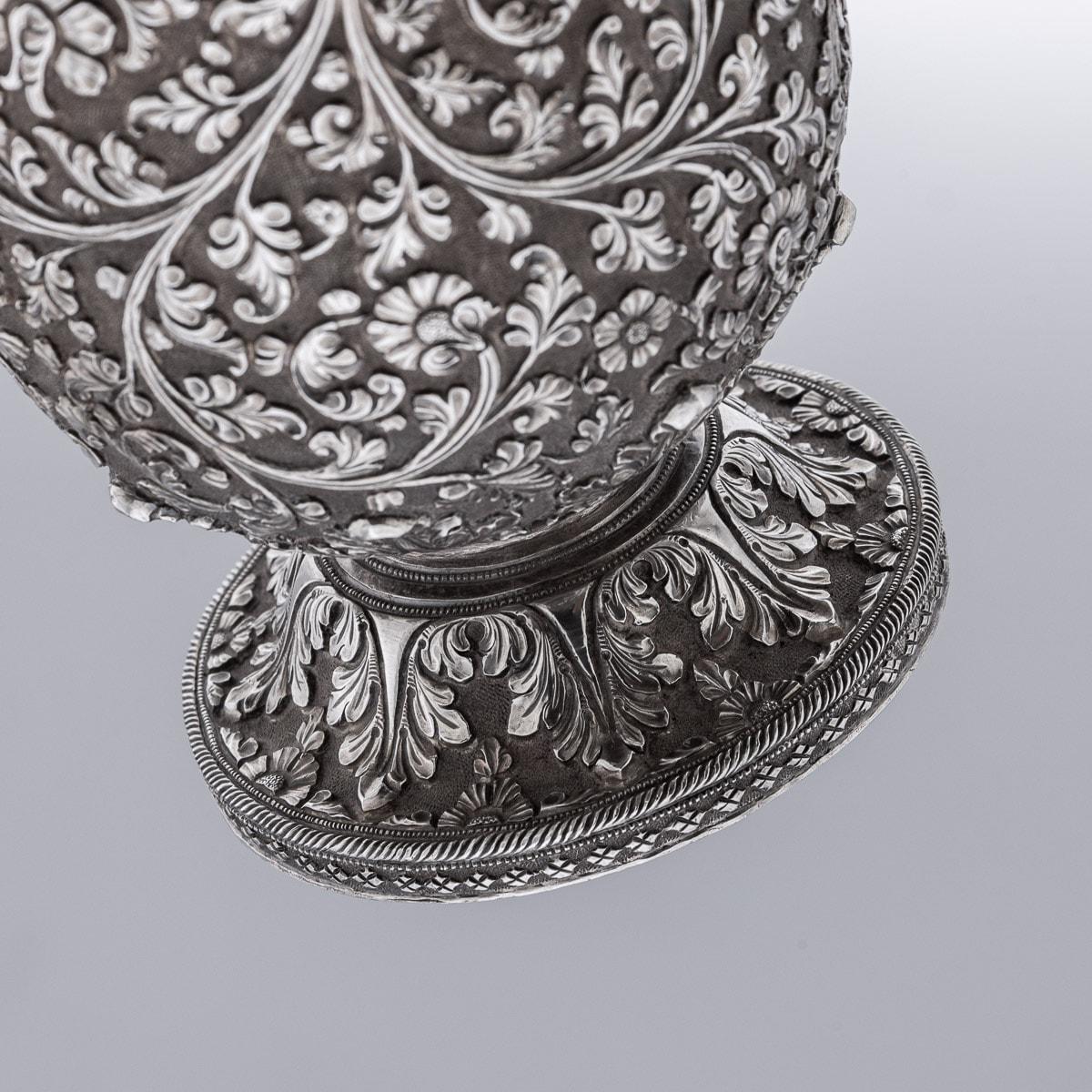 19th Century Indian Kutch Solid Silver Snake Handle Jug, c.1880 15