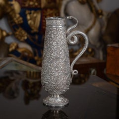 Jarra con asa de serpiente de plata maciza de Kutch (India), siglo XIX, c.1880