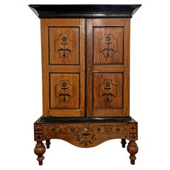 Used 19th Century Indian Marquetry Inlaid Cabinet