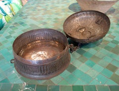 19th Century Indian Mogul Empire Hand Embossed Metal Box w/ Handle