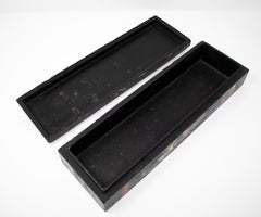 19th Century Indian Mughal Lacquered Box with People and Horses Painted Scenes