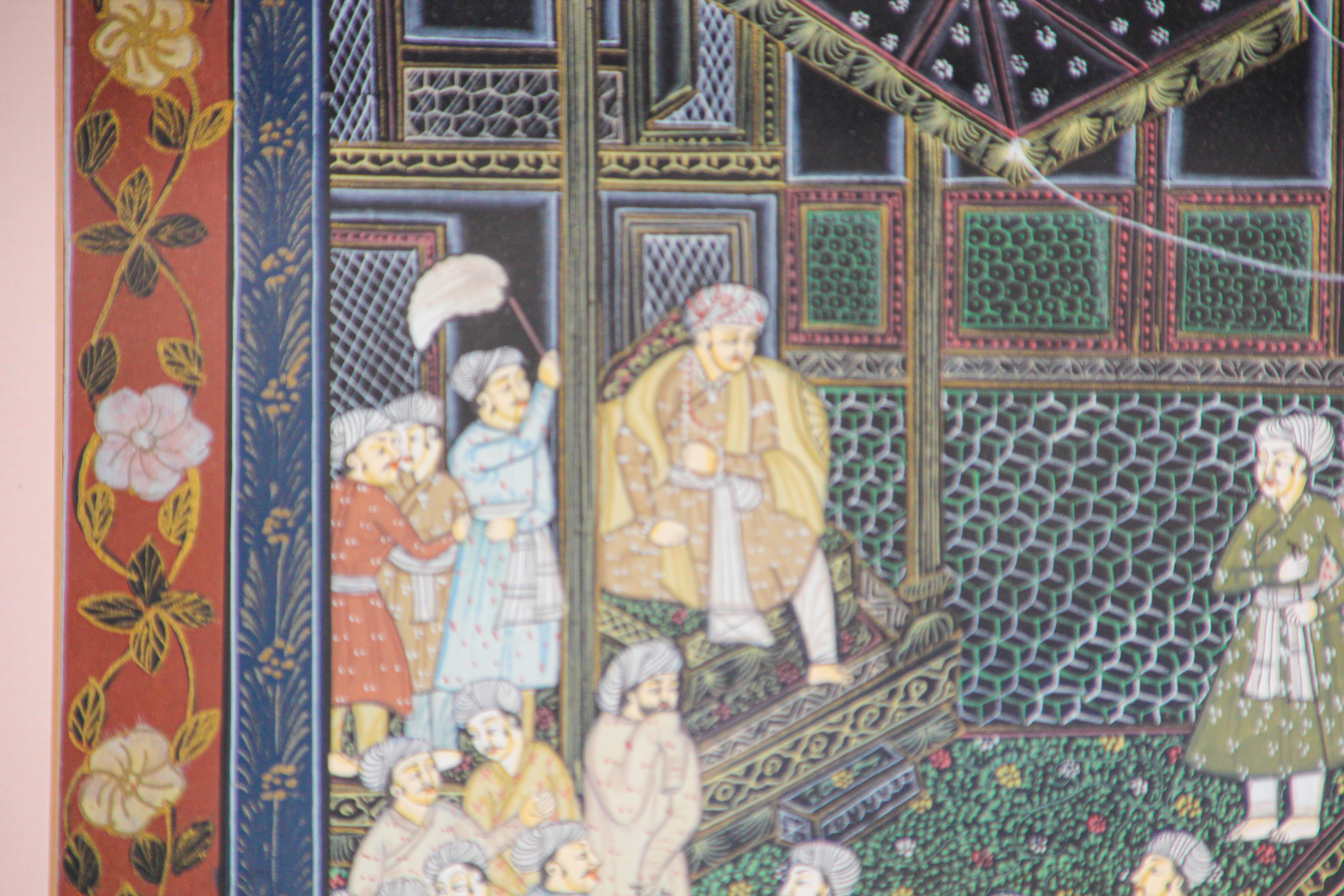 Mid-20th Century 19th Century Indian Mughal Scene Painting