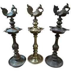 19th Century Indian Oil Lamps