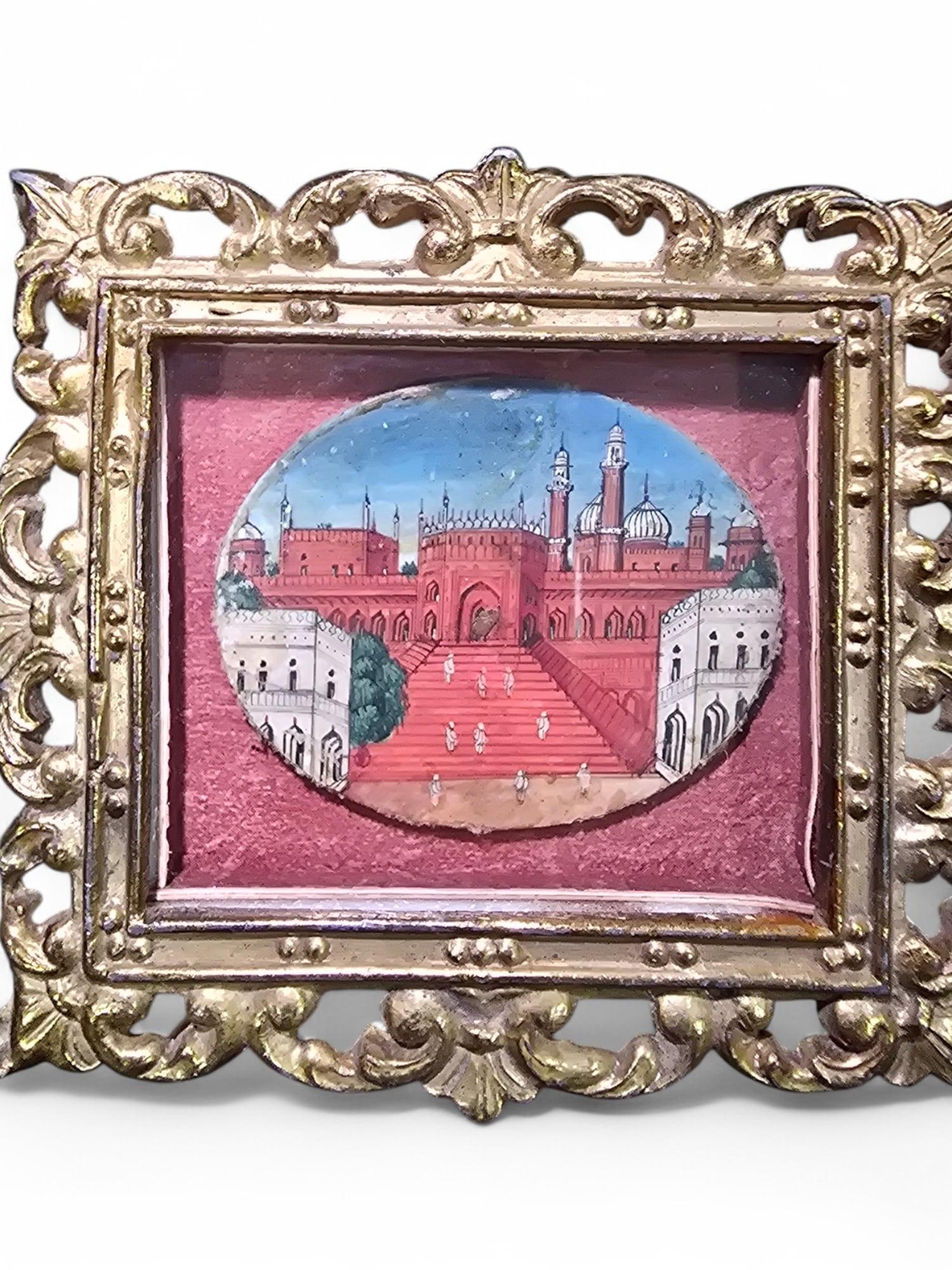 19th-Century Indian Oil Miniature Painting For Sale 1