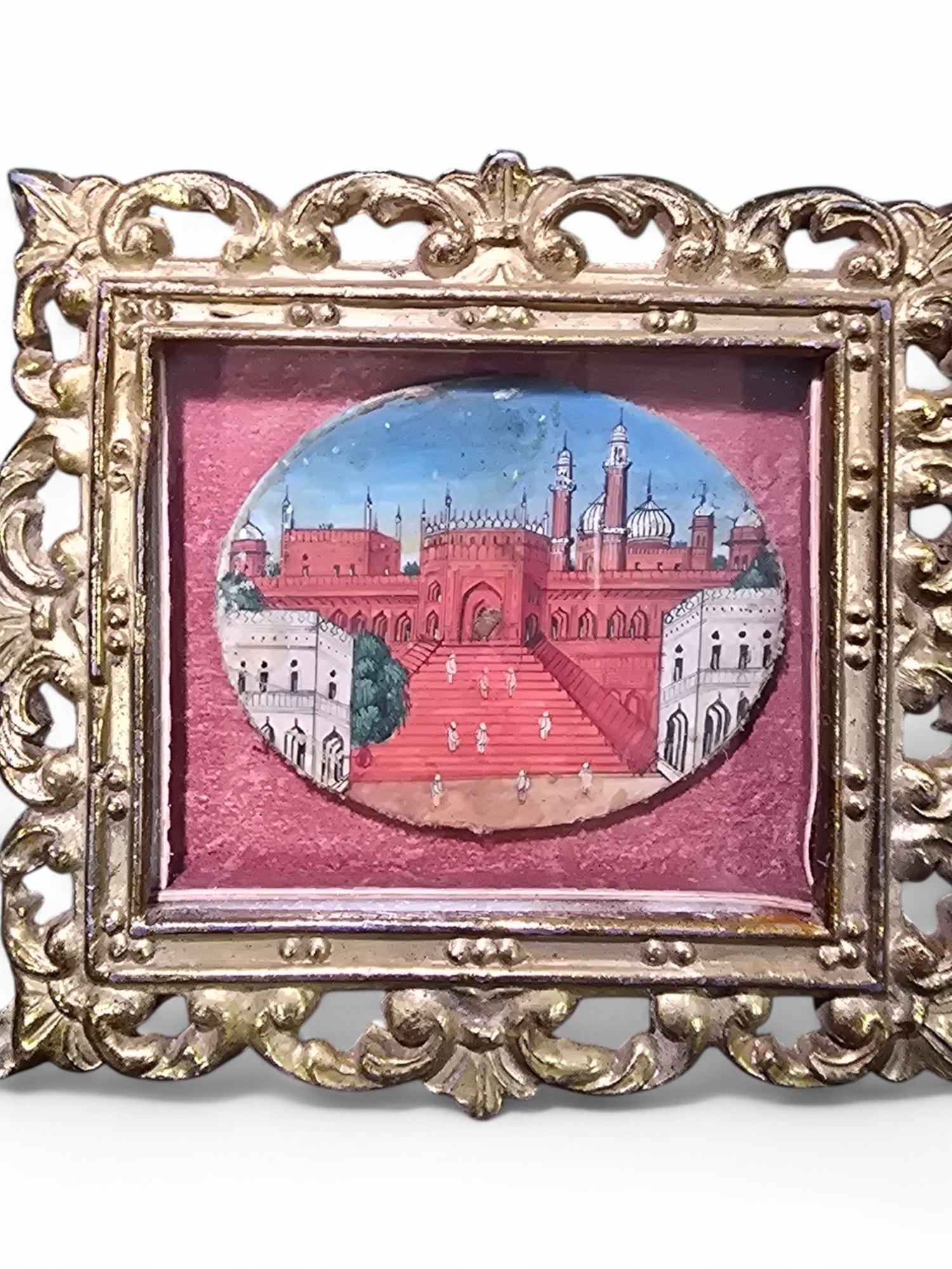 19th-Century Indian Oil Miniature Painting For Sale 2