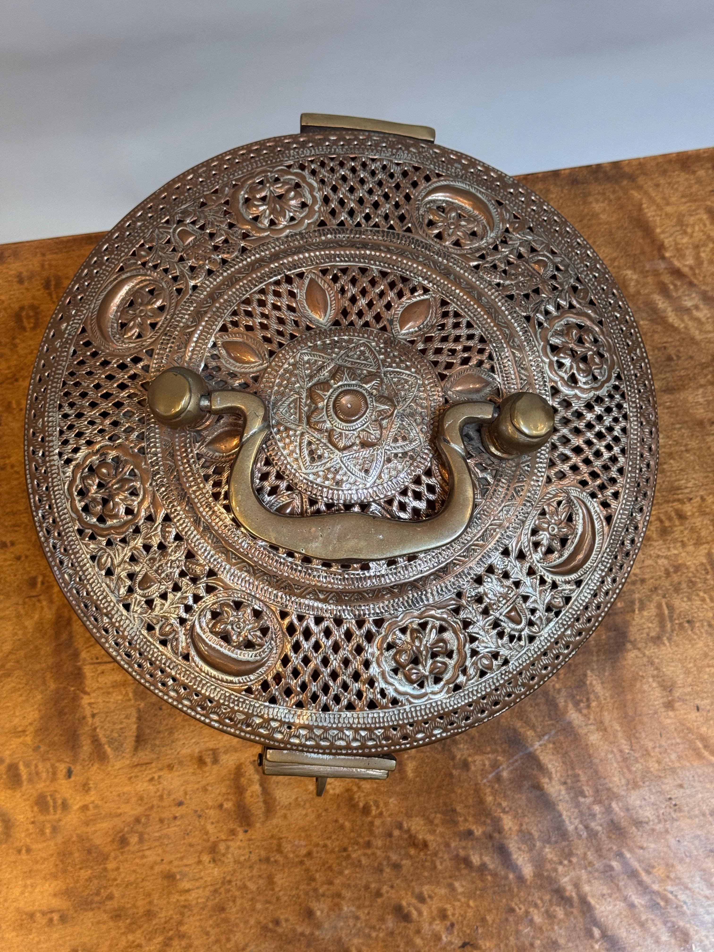 Rame Scatola di rame reticolata indiana 