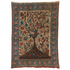 19th Century Indian Palampore Tree of Life Wall Hanging Textile