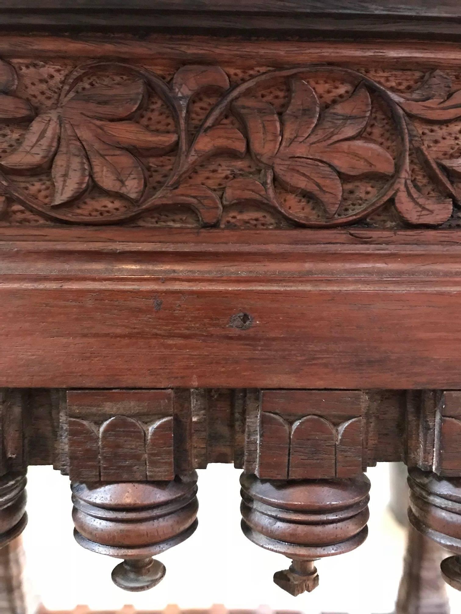 19th Century Indian Side Table with Drawer For Sale 5