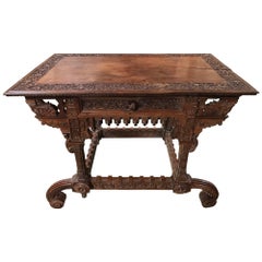 19th Century Indian Side Table with Drawer