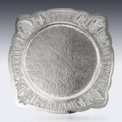 19th Century Indian Silver Tray Cooke and Kelvey, Calcutta, circa 1880
