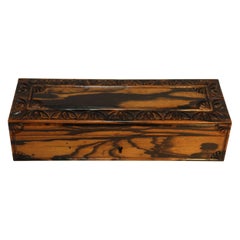 19th Century Indian Solid Coromandel Wood Jewel Box, circa 1880 Antique 19th Century Indian Solid Coromandel Wood Jewel Box, circa 1880