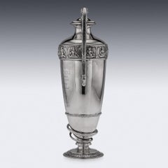 19th Century Indian Solid Silver Presentation Ewer, P.Orr & Sons, circa 1880