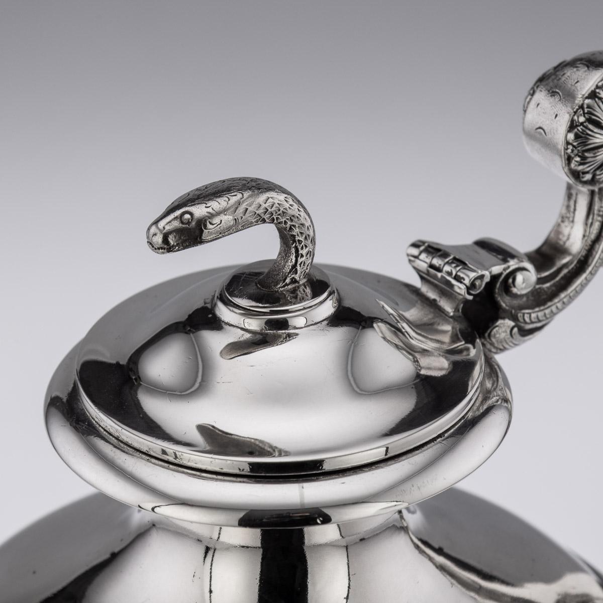 19th Century Indian Solid Silver Presentation Ewer, P.Orr & Sons, c.1880 1