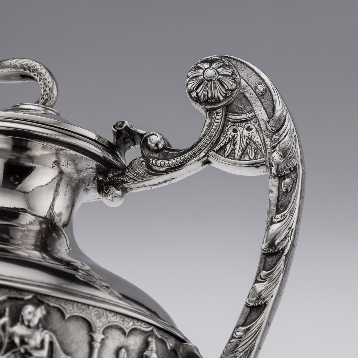 19th Century Indian Solid Silver Presentation Ewer, P.Orr & Sons, c.1880 4