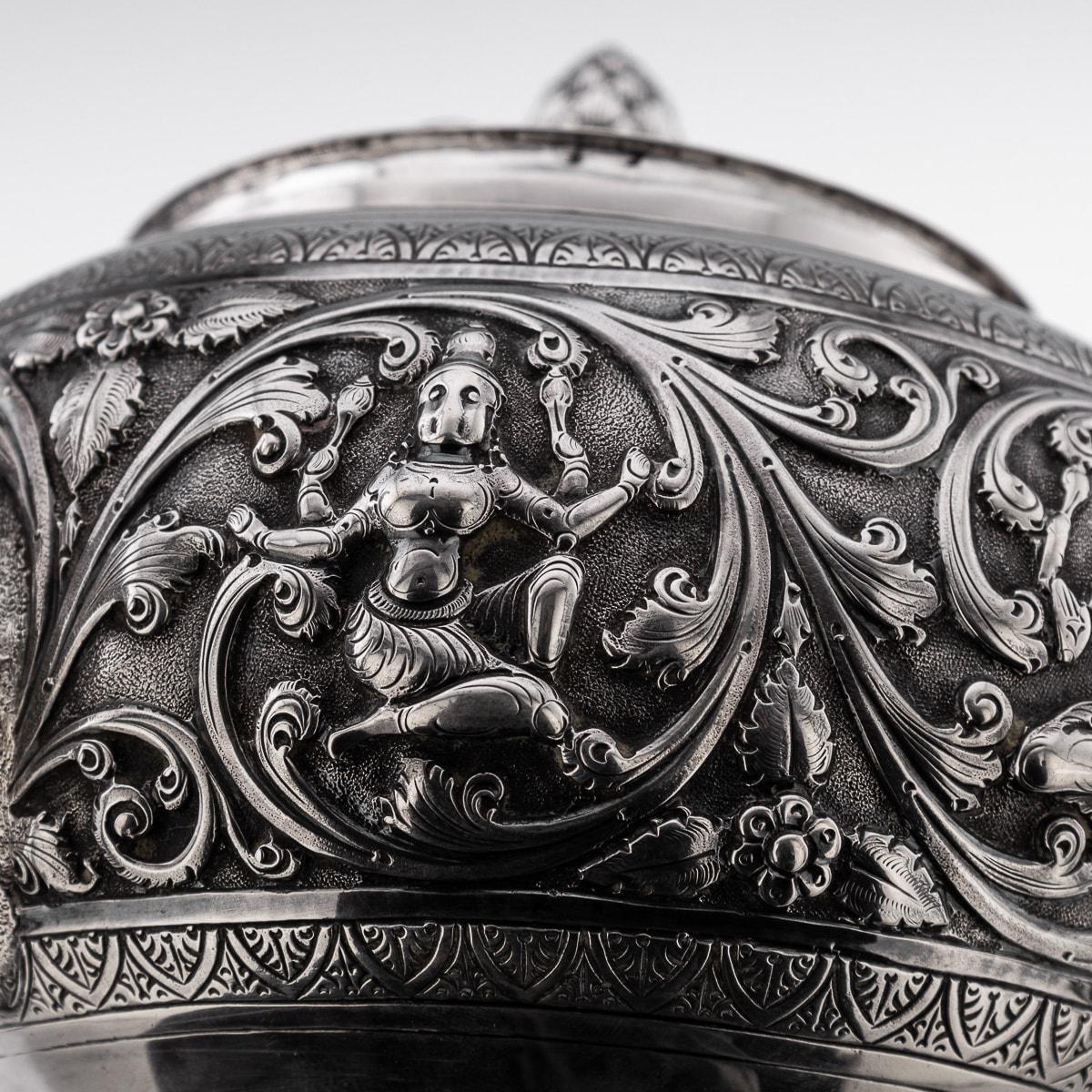 19th Century Indian Solid Silver Swami Tea Set, Daday Khan, Madras c.1880 10