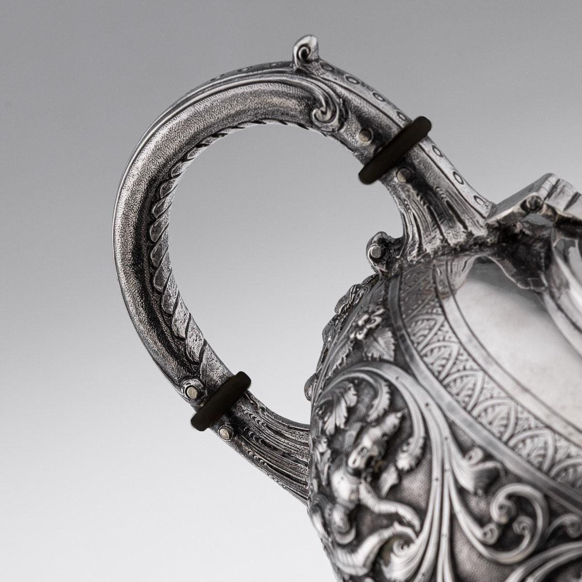 19th Century Indian Solid Silver Swami Tea Set, Daday Khan, Madras c.1880 13