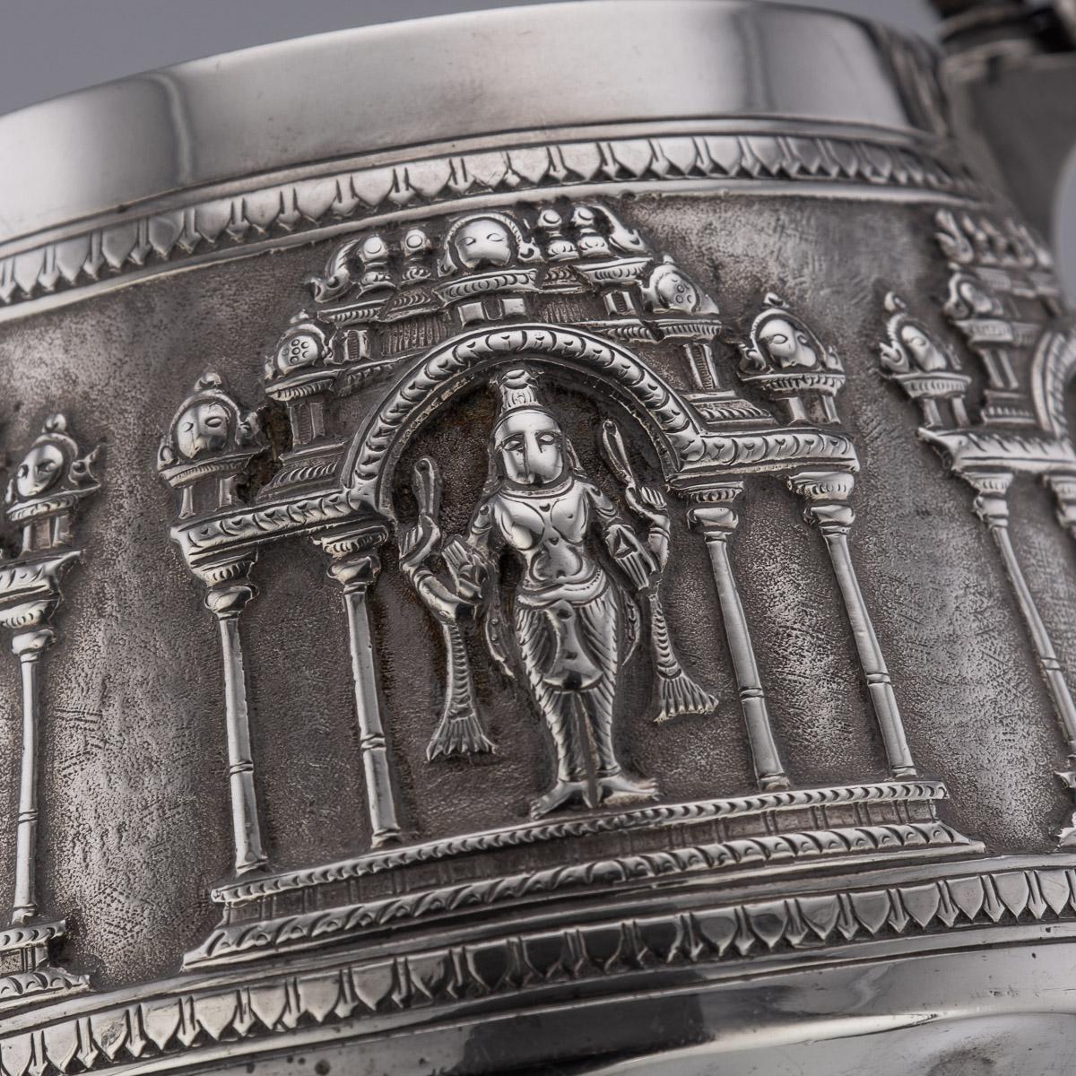 19th Century Indian Solid Silver Swami Tea Set, P. Orr & Sons, Madras, c.1880 13